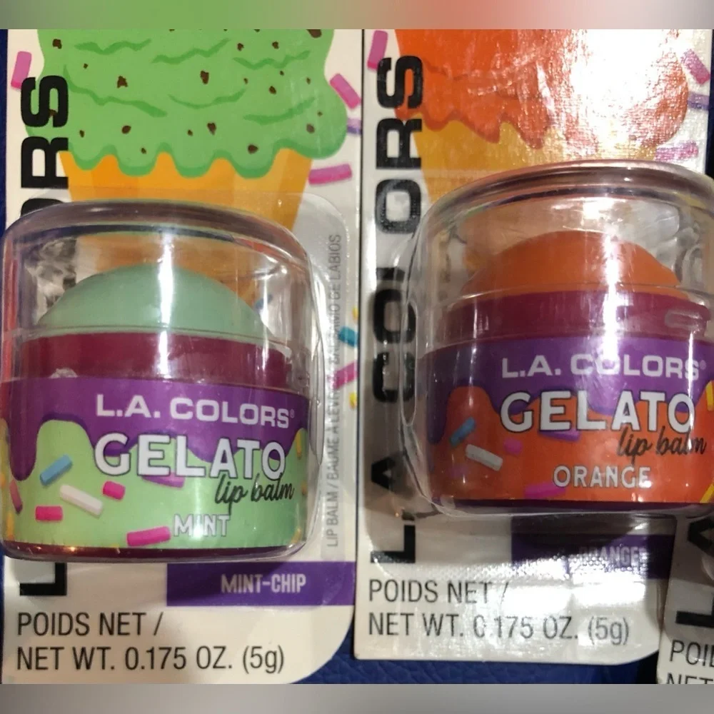 2pack gelato flavored lip gloss in chocolate strawberry mint orange &‎ vanilla